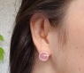 Bezaubernde Rosenquarz Ohrstecker mit Brillanten | Schmuckträume.com