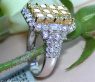 Magnificent Yellow Diamond Ring with White Diamonds